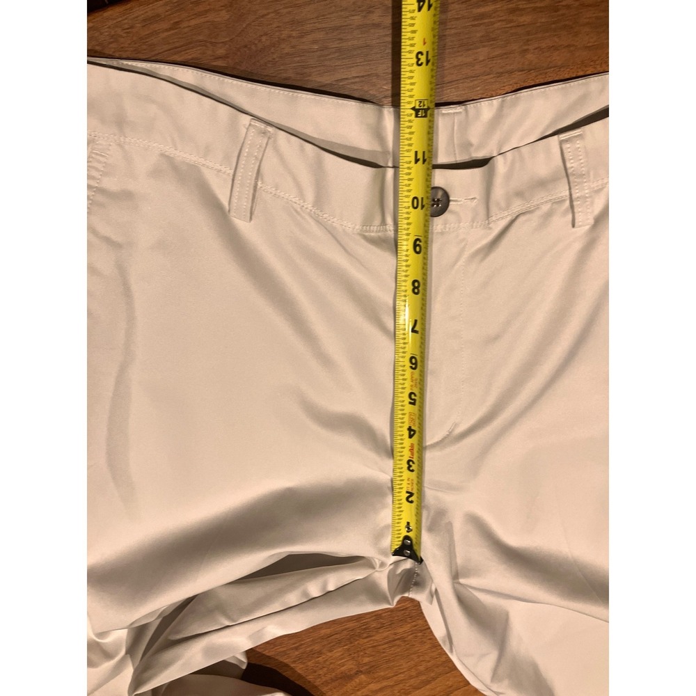 Adidas Climalite Mens Golf Pants Khaki Tan Straight Leg Trousers 34x32 - Picture 6 of 8